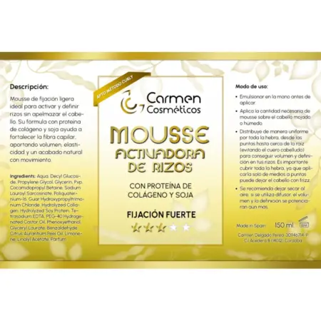 Carmen Cosméticos Mousse Activadora de Rizos 150ml - 1